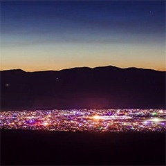 Time lapse of Burning Man 2013 from a mountaintop