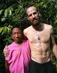 Antony with a member of the Secoya tribe in Ecuador