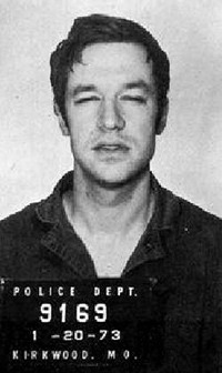 Mugshot of Nick Sand from his arrest in 1973. He skipped bail and lived underground in Canada for two decades, but was discovered and imprisoned for four years in 1996.
