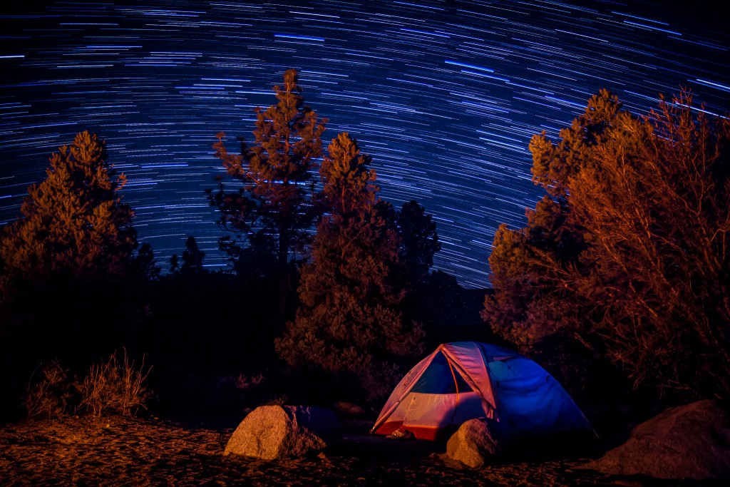 Tent and star trails by Scott Keelin.