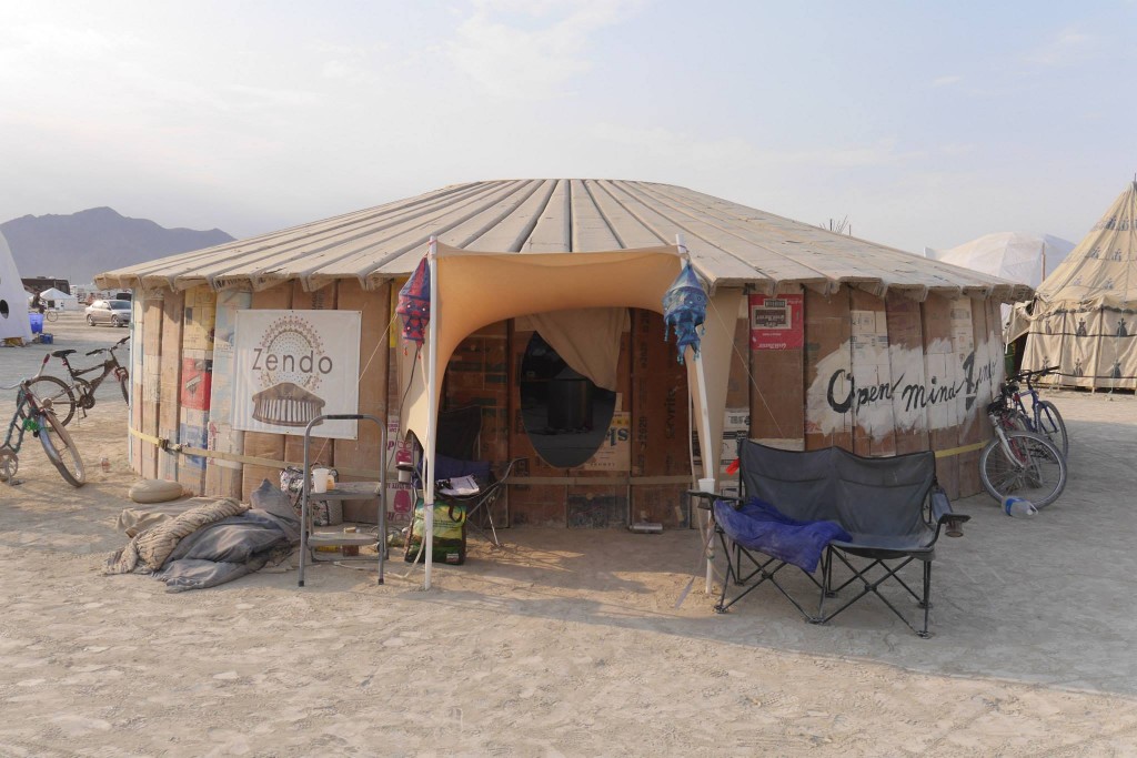 One of two Zendo tents at Burning Man 2016