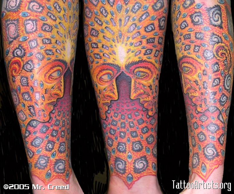 Another Alex Grey sleeve, this one by Tim Creed.